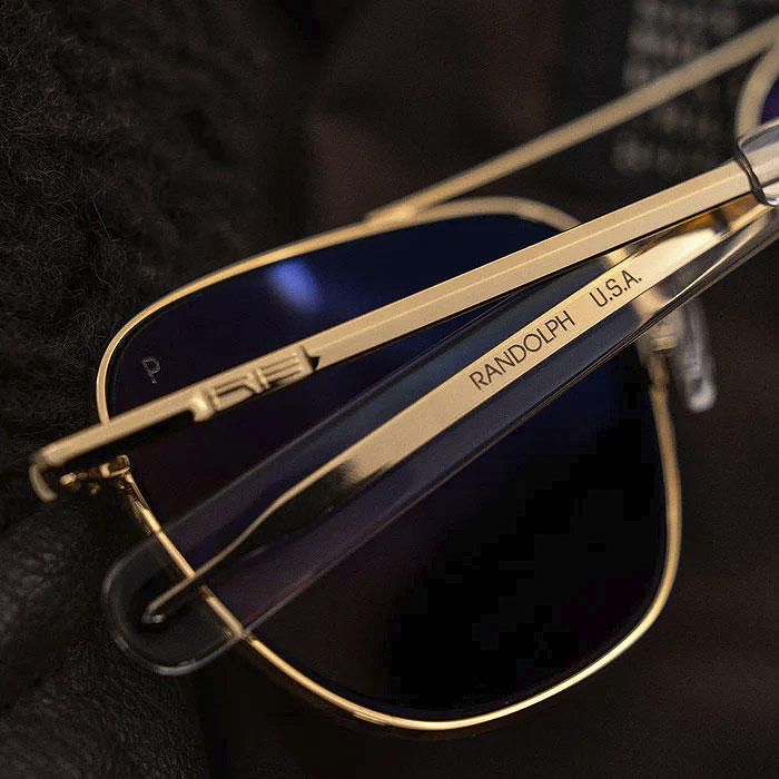 Occhiali in Vista - RANDOLPH AVIATOR - 23K GOLD & AMERICAN GRAY